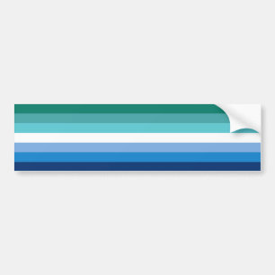 Homo Mannen Regenboogvlag (Azurblauw) Bumpersticker