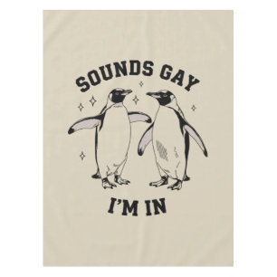Homo Pinguïn Klinkt Als Homo Ik Ben In Retro Queer Tafelkleed