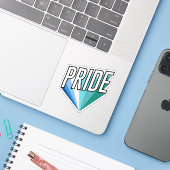 Homo Pride Burst Sticker (Laptop met iPhone)
