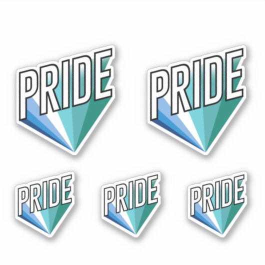 Homo Pride Burst Sticker (Voorkant)