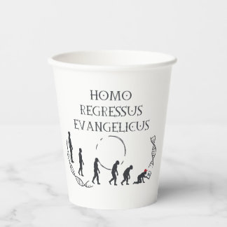 Homo Regressus Evangelicus – Grappige Anti-MAGA Ka Papieren Bekers