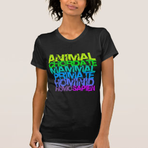 Homo sapien dames donker T T-shirt