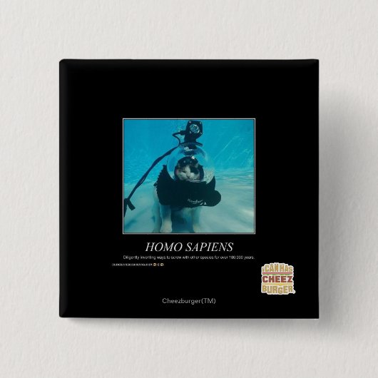 Homo Sapiens Vierkante Button 5,1 Cm (Voorkant)