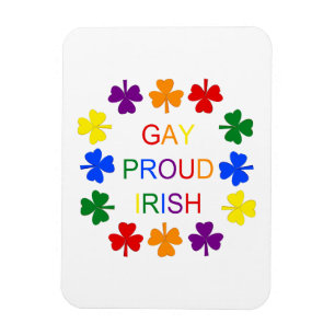 Homo trotse Ierse LGBT regenboogklavers Magneet
