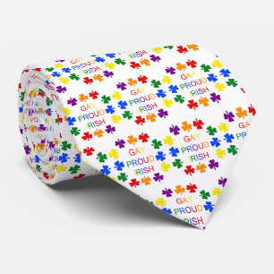 Homo trotse Ierse LGBT regenboogklavers Stropdas