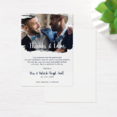 Homo trouwpaar om gasten te bedanken met kwast visitekaartje (Bureau)