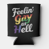 Homo voelen als hel holebi trots blikjeskoeler (Voorkant)