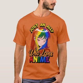 Homo-vriendelijke anime-meisje, gewoon een bondgen t-shirt
