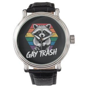 Homo Vuil Wasbeer LGBTQ Trots Vintage Horloge