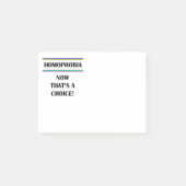 Homofobie. Dat is een keuze. Post-it® Notes (Voorkant)