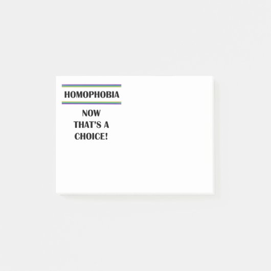 Homofobie. Dat is een keuze. Post-it® Notes (Voorkant)