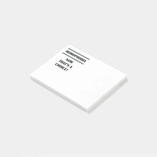 Homofobie. Dat is een keuze. Post-it® Notes (Schuin)