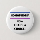 Homofobie...Dat is een keuze! Ronde Button 5,7 Cm (Voorkant)