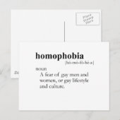 HOMOFOBIE (definitie) Briefkaart (Voorkant / Achterkant)