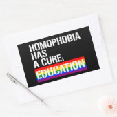 Homofobie heeft een remedie: Onderwijs Rechthoekige Sticker (Envelop)