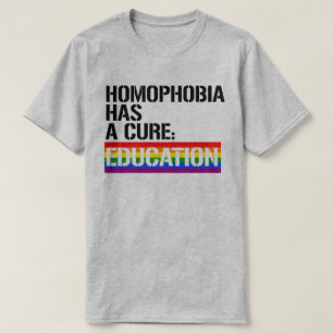 Homofobie heeft een remedie: Onderwijs T-shirt