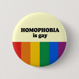 Homofobie is homo ronde button 5,7 cm