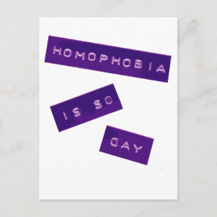 Homofobie is zo Gay II Briefkaart