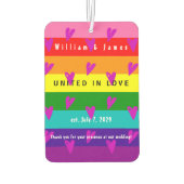 Homohuwelijk LGBTQ Bruiloft Dank u Luchtverfrisser (Achterkant)