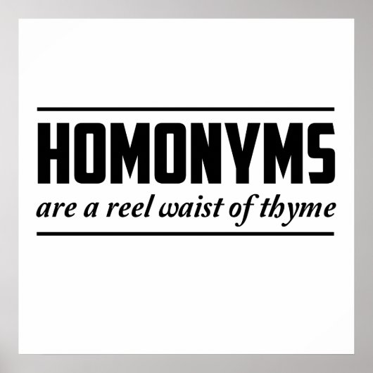 Homonyms Poster (Voorkant)