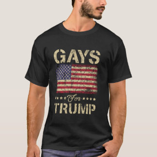 Homo's voor Trump Stars and Stripes Amerikaanse vl T-shirt
