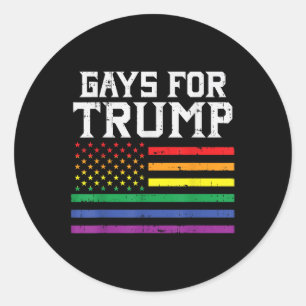 Homo's voor Trump USA Flag Pro herkiezen Donald 20 Ronde Sticker