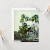 Homosassa, prima kunst schilderij van Florida Kaart (Voorkant / Achterkant in situ)