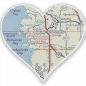 Homosassa Springs kaart Sticker (Voorkant)