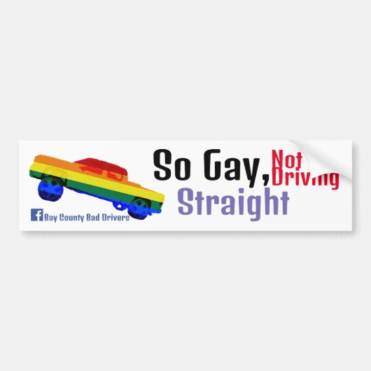 homoseksueel bumpersticker (Voorkant)