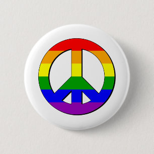 Homoseksueel vredesbord ronde button 5,7 cm