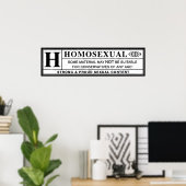 Homoseksueel waarschuwingslabel. poster (Thuiskantoor)