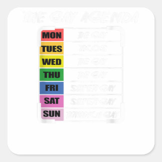 homoseksuele agenda homo of lesbisch vierkante sticker