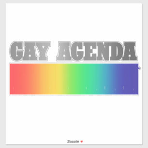 homoseksuele agenda Rainbow Ombre Grappige Gay P Sticker