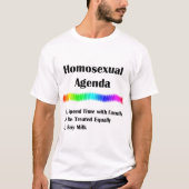 Homoseksuele agenda t-shirt (Voorkant)