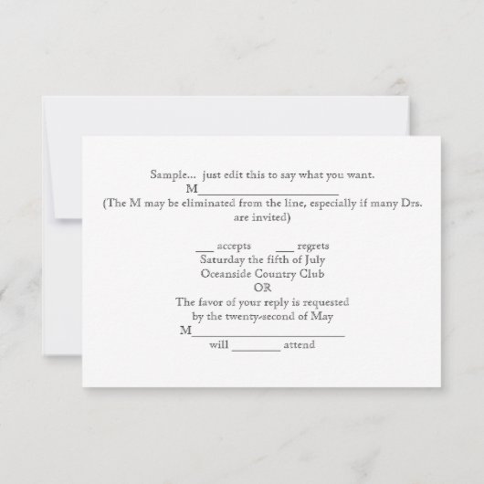 Homoseksuele bruiloft uitnodiging RSVP Aankondigin (Achterkant)