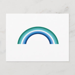 Homoseksuele man regenboog azuurblauw briefkaart