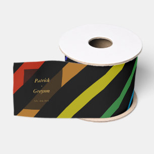 Homoseksuele mannen Trouwdag Elegante Regenboog Grosgrain Lint