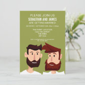 Homosomen met Cartoon-weddenschap met oormerken Kaart (Staand voorkant)
