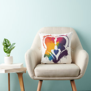 Homostel Rainbow Heart Kussen