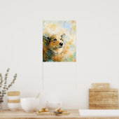 hond 143 Corgi Poster (Keuken)