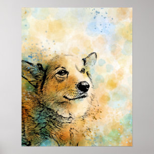 hond 143 Corgi Poster