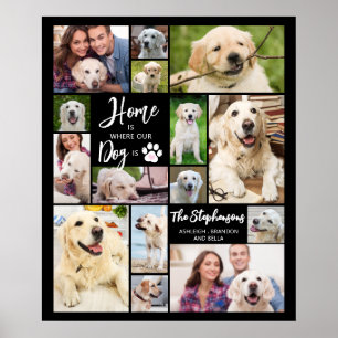 Hond 15 Foto's HOME IS WAAR ONZE HOND IS Custom Poster