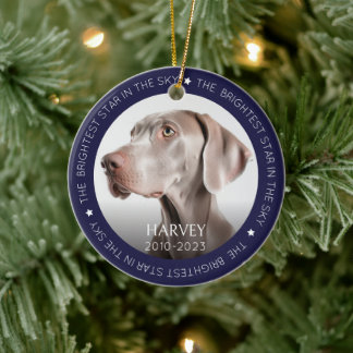 Hond 2 Foto Aandenken Huisdier Herdenking Keramisch Ornament