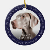 Hond 2 foto Keepsake Pet Memorial Keramisch Ornament (Voorkant)