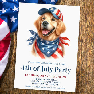 Hond 4th of July Partij Patriottische Labrador Ret Kaart