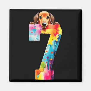 Hond 7 Jaar Dachshund Verjaardag Magneet