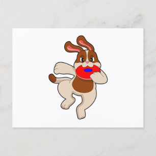 Hond aan het spelen briefkaart