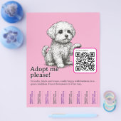 Hond adopteer Flyer Sjabloon Afscheurbaar  (Enkel)