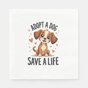 Hond Adopteren Red Een Leven Retro Kute Puppy Redd Servet