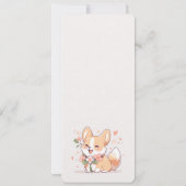 hond adoptie feestje corgi puppy verjaardagsfeestj kaart (Achterkant)